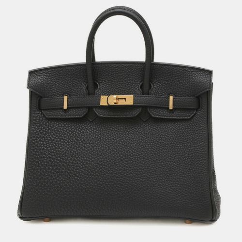 Hermes Black Rose Togo Birkin 25 Handbag - Hermes - Modalova