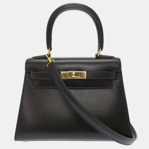 Hermes Black Box Calf Kelly Handbag - Hermes - Modalova