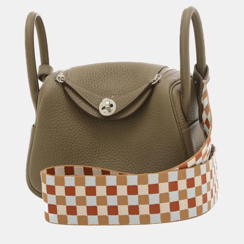 Hermes Maxi Quadrille Taurillon Clemence Etoupe Lindy Bag - Hermes - Modalova