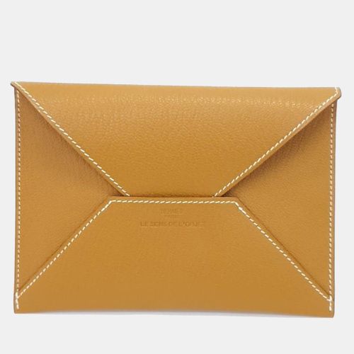 Hermes Natural Barenia Envelope Card Holder - Hermes - Modalova