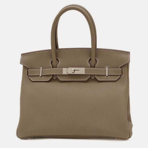 Etoupe Togo Birkin 30 Handbag - Hermes - Modalova