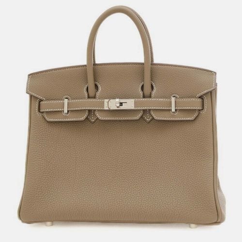 Hermes Etoupe Togo Birkin 25 Handbag - Hermes - Modalova