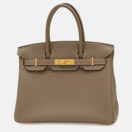 Hermes Etoupe Togo Birkin 30 Handbag - Hermes - Modalova