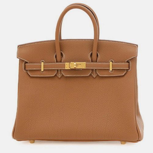 Hermes Gold Togo Birkin 25 Handbag - Hermes - Modalova