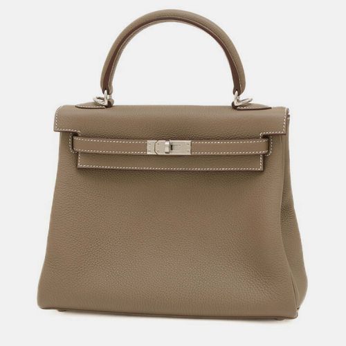 Hermes Etoupe Togo Kelly 25 Handbag - Hermes - Modalova