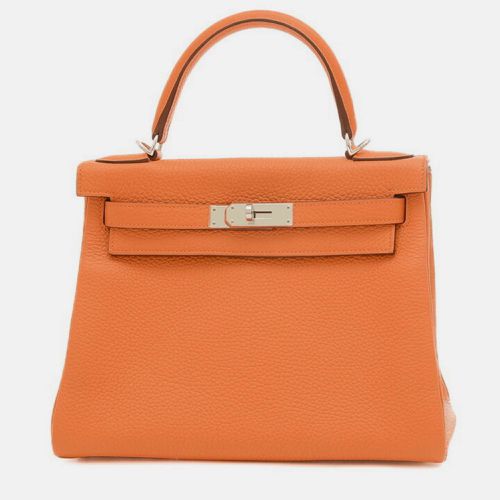 Hermes Orange Togo Leather Kelly 28 Tote Bag - Hermes - Modalova