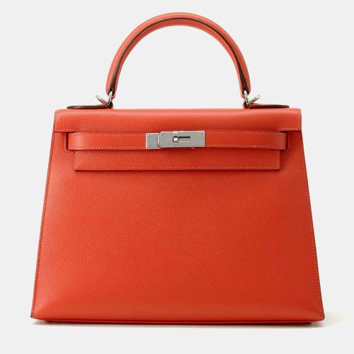 Hermes Rouge Tomato Epsom Leather Kelly 28 Tote Bag - Hermes - Modalova