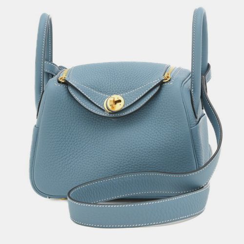 Hermes New Blue Jean Taurillon Lindy handbag - Hermes - Modalova