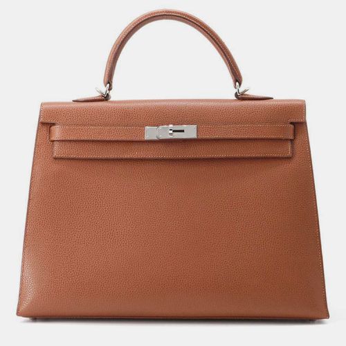 Hermes Brown Vache Liege Leather Kelly 35 Tote Bag - Hermes - Modalova