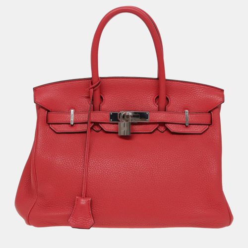 Hermes Red Clemence Leather Birkin 30 Tote Bag - Hermes - Modalova