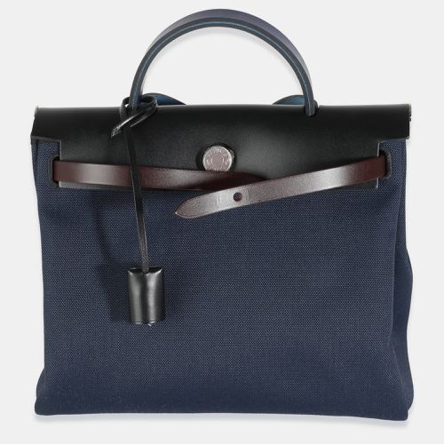 Hermes Blue Marine Rouge Sellier Blue Indigo Vache Hunter Toile Herbag 31 PHW - Hermes - Modalova