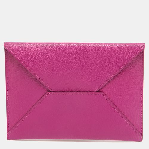 Hermès Magnolia/Jaune Ambre/Cappucine Leather Envelope Trio Wallet - Hermes - Modalova