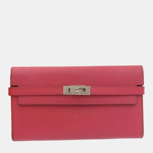 Hermes Rose Epson Kelly Long Wallet - Hermes - Modalova