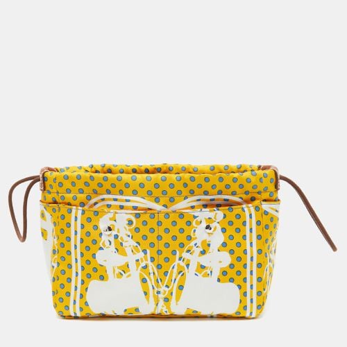 Hermes Yellow Silk and Barenia Leather Fourbi 20 Pouch - Hermes - Modalova