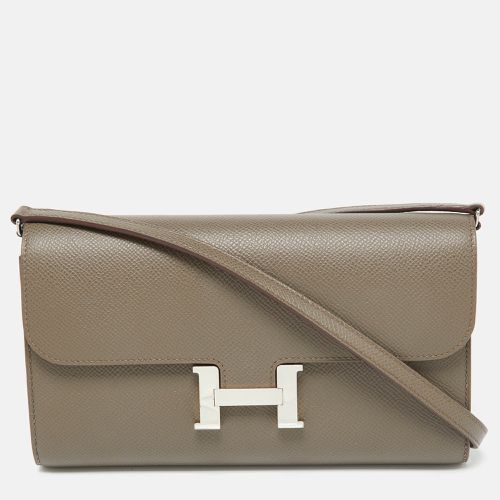 Hermès Gris Etain Epsom Leather Constance Long To Go Wallet - Hermes - Modalova