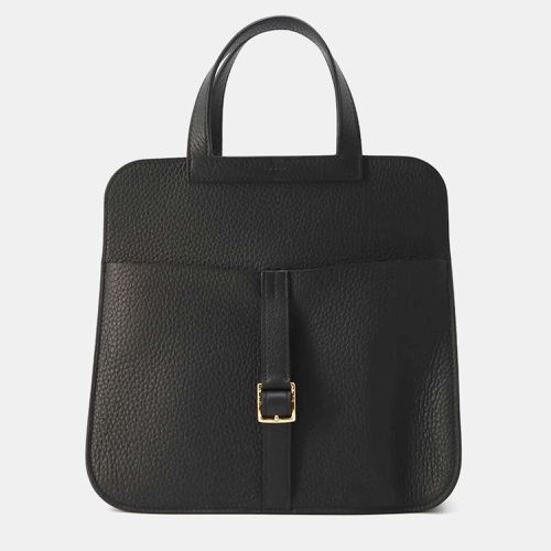 Hermes Black Noir Clemence Leather 25 Halzan Shoulder Bag - Hermes - Modalova