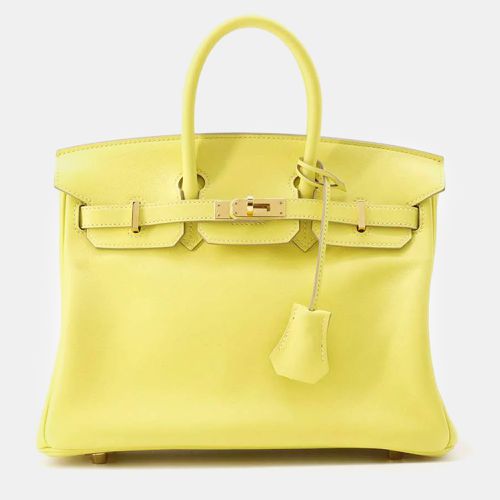 Hermes Lime Swift Leather 25 Birkin Tote Bag - Hermes - Modalova