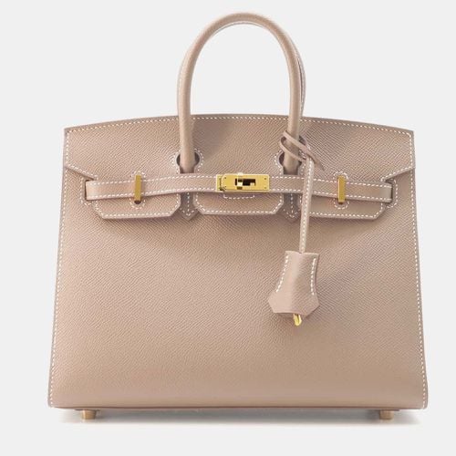 Hermes Etoupe Epsom Leather 25 Birkin Tote Bag - Hermes - Modalova