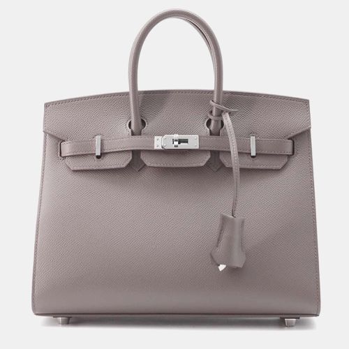 Hermes Etain Epsom Birkin Sellier 25 Top Handle Bag - Hermes - Modalova