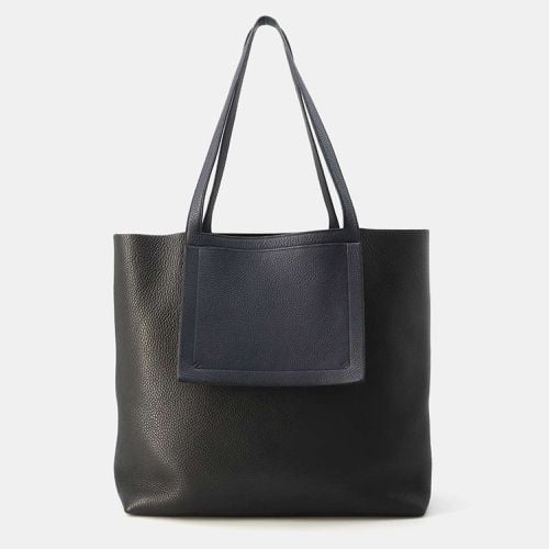 Hermes Black/Blue Clemence Cabasellier 46 Tote Bag - Hermes - Modalova