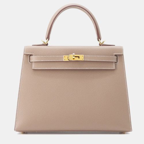 Etoupe Epsom Kelly Sellier 25 Top Handle Bag - Hermes - Modalova