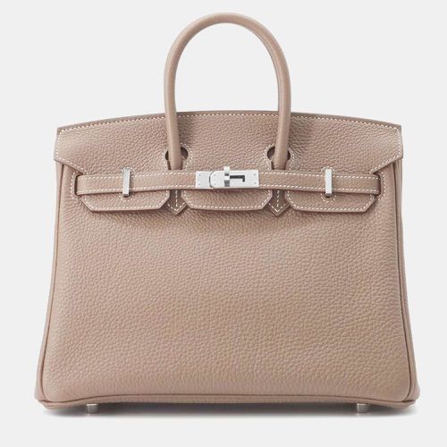 Etoupe Togo Leather Birkin 25 Tote Bag - Hermes - Modalova