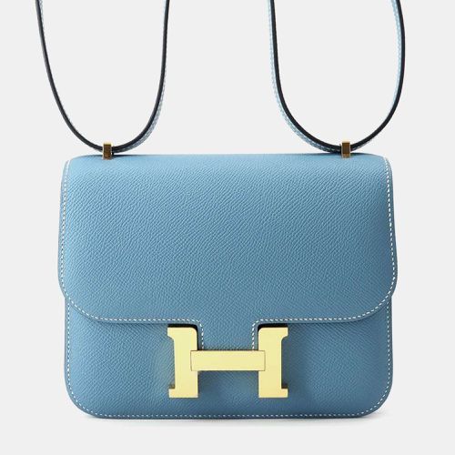 Hermes Miroir New Blue Jean Epsom Constance Mini Shoulder Bags - Hermes - Modalova