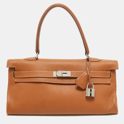 Hermes Gold Togo Leather Palladium Finish Shoulder Kelly 42 Bag - Hermes - Modalova