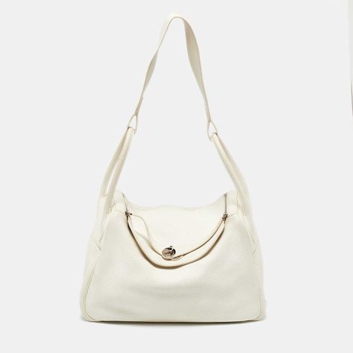 Hermès White Taurillion Togo Leather Palladium Finish Lindy 34 Bag - Hermes - Modalova