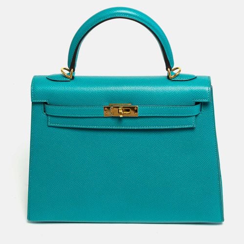 Hermes Bleu Paon Epsom Leather Kelly 25 Tote Bag - Hermes - Modalova