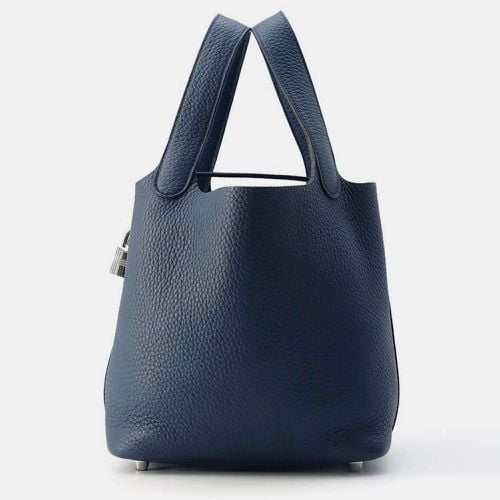 Hermes Blue de Prusse Taurillon Clemence Leather Picotin Lock PM Handbag - Hermes - Modalova