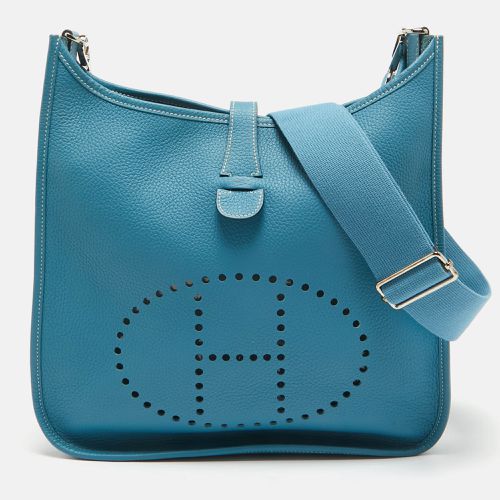 Hermes Bleu Jean Togo Leather Evelyne III GM Bag - Hermes - Modalova