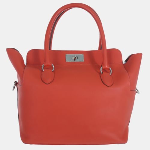 Hermes Red Orange Swift Calfskin Toolbox 26 Bag - Hermes - Modalova