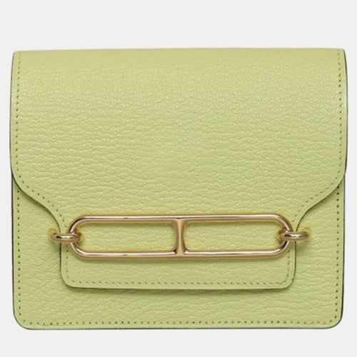 Jaune Bourgeon Chevre Roulis Slim Wallet - Hermes - Modalova