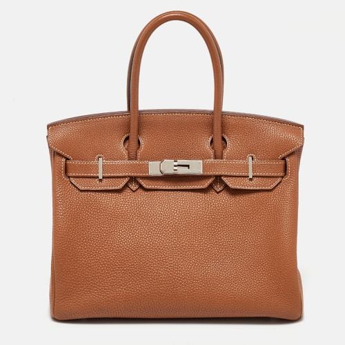 Hermes Gold Togo Leather Palladium Finish Birkin 30 Bag - Hermes - Modalova