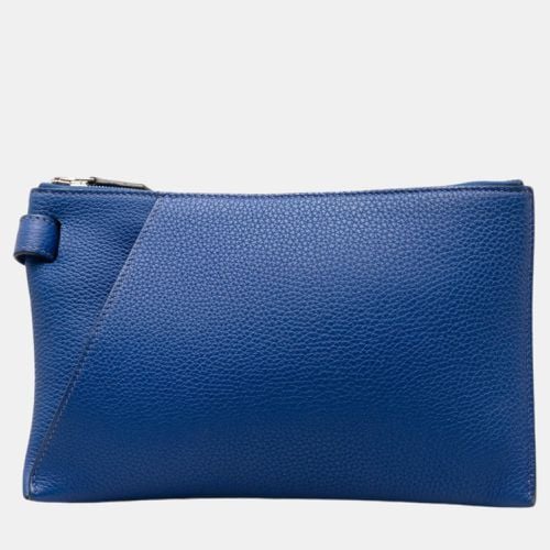 Hermes Blue Leather Togo Cabavertige 24 Clutch Bag - Hermes - Modalova