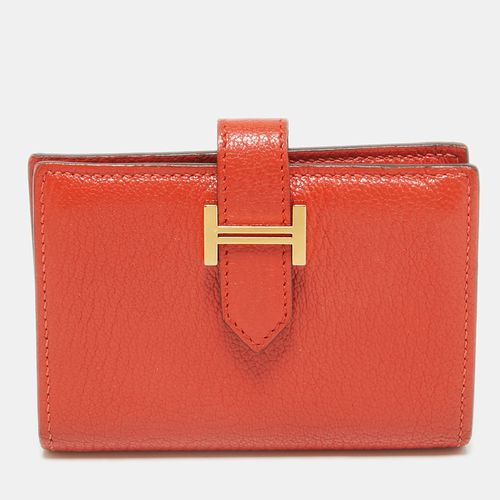 Hermes Capucine Chevre Leather Bearn Card Holder - Hermes - Modalova