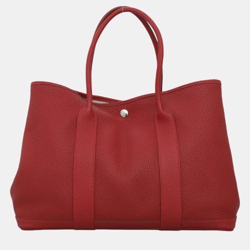 Hermes Red Leather Garden Party 36 Tote Bag - Hermes - Modalova