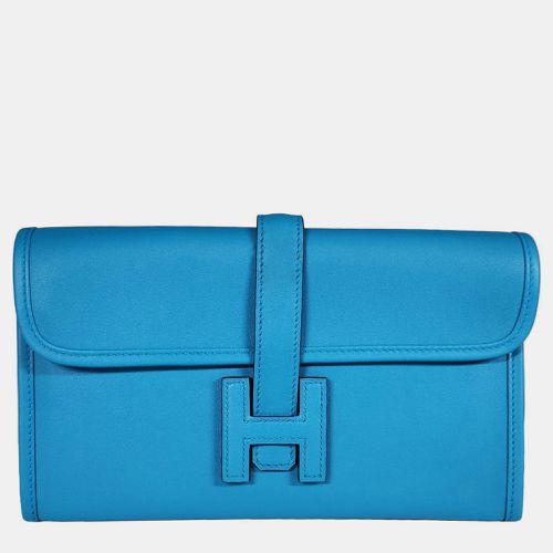 Hermes Bleu Zanzibar Swift Jige Duo wallet PHW - Hermes - Modalova