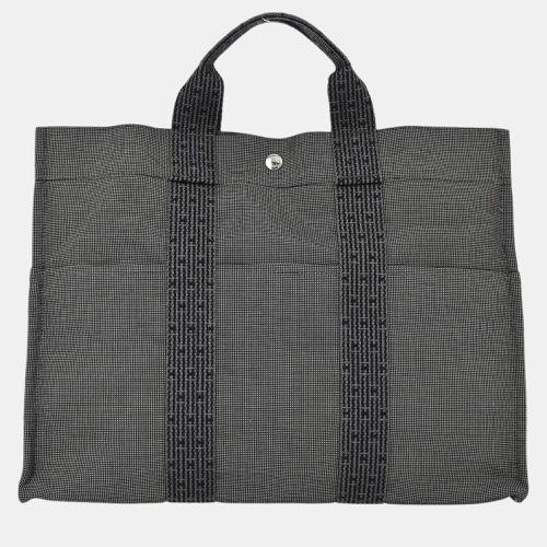 Hermes Gray Canvas Herline Tote MM Bag - Hermes - Modalova