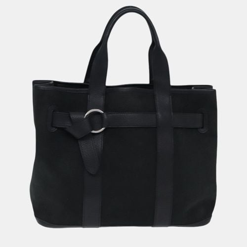 Hermes Black Canvas Ceinture Tote Bag - Hermes - Modalova