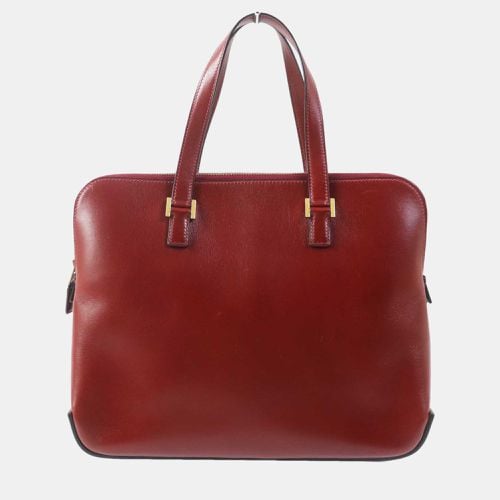 Hermes Escapada Box Calf Tote Bag E2001 Red Leather - Hermes - Modalova