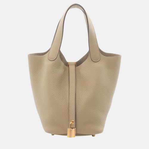 Hermes Picotin Lock PM Beige Handbag Beige Leather - Hermes - Modalova