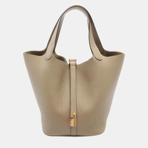 Hermes Picotin Lock MM Beige Handbag Beige Leather - Hermes - Modalova