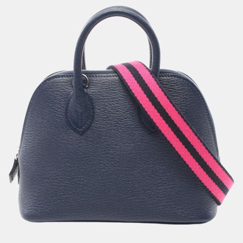 Hermes Bolide 1923 Mini Handbag Navy Blue Leather - Hermes - Modalova