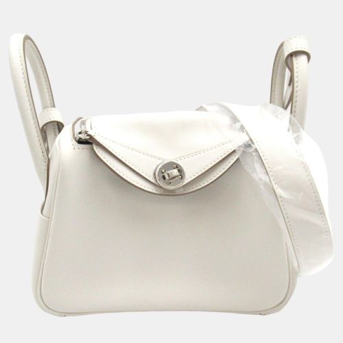 Hermes Lindy Mini Verso 2way Shoulder Bag Leather White Leather - Hermes - Modalova