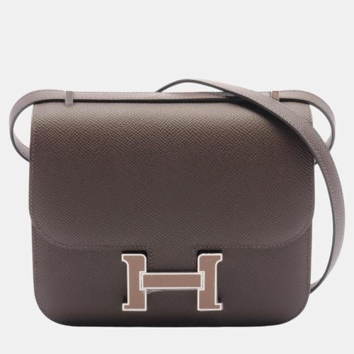 Hermes Constance Mini Mirror Shoulder Bag Brown Leather - Hermes - Modalova