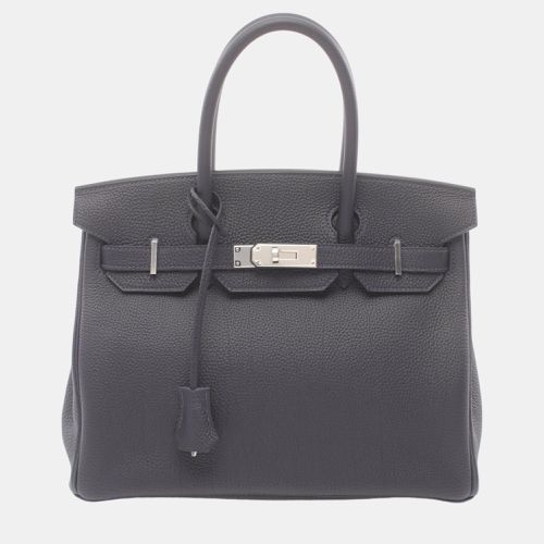 Hermes Birkin 30 Togo Handbag Navy Blue Leather - Hermes - Modalova