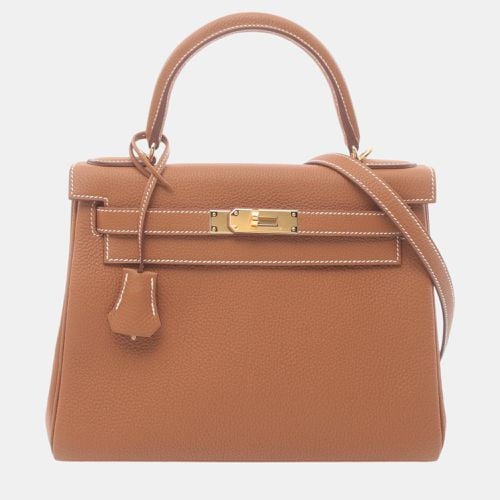 Hermes Kelly 28 Togo Handbag Brown Leather - Hermes - Modalova