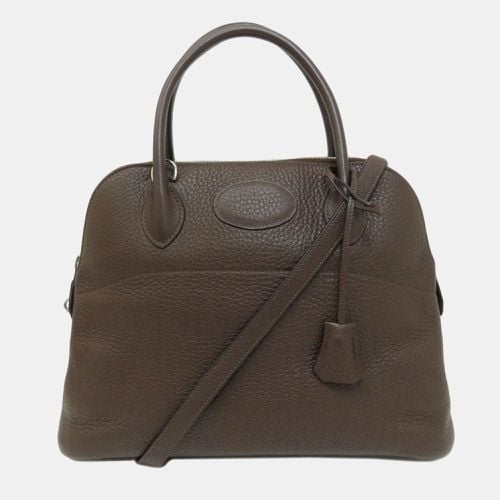 Hermes Chocolat Taurillon Bolide 31 Handbag - Hermes - Modalova